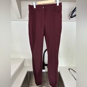 Lulu city sleek five pocket in burgundy